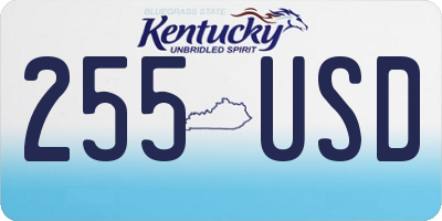 KY license plate 255USD