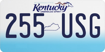 KY license plate 255USG