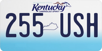KY license plate 255USH