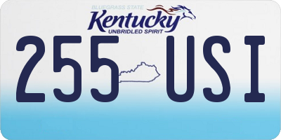 KY license plate 255USI
