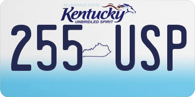 KY license plate 255USP