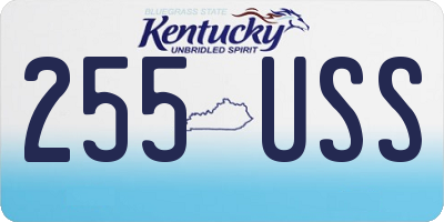 KY license plate 255USS