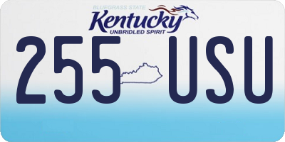 KY license plate 255USU