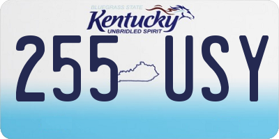 KY license plate 255USY