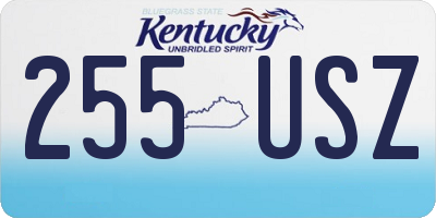 KY license plate 255USZ