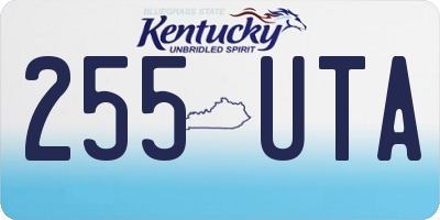 KY license plate 255UTA