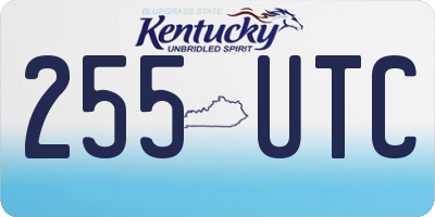 KY license plate 255UTC