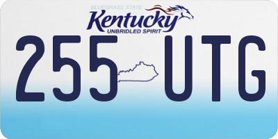 KY license plate 255UTG