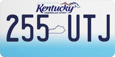 KY license plate 255UTJ
