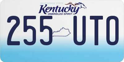 KY license plate 255UTO