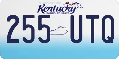 KY license plate 255UTQ