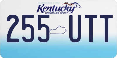 KY license plate 255UTT