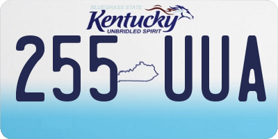 KY license plate 255UUA