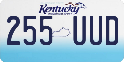 KY license plate 255UUD