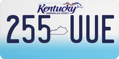 KY license plate 255UUE