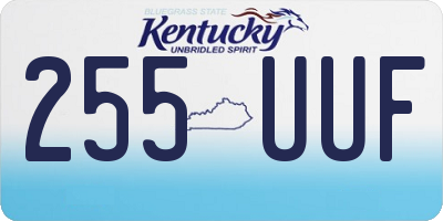 KY license plate 255UUF