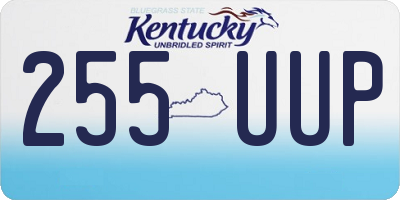 KY license plate 255UUP
