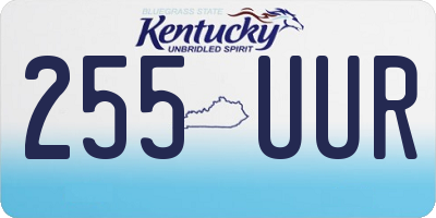KY license plate 255UUR