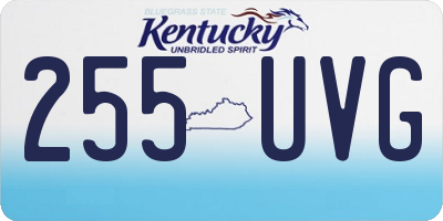 KY license plate 255UVG