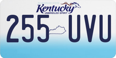 KY license plate 255UVU