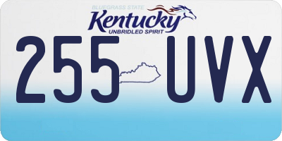 KY license plate 255UVX
