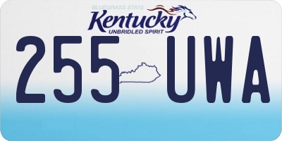 KY license plate 255UWA