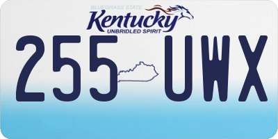 KY license plate 255UWX