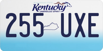 KY license plate 255UXE