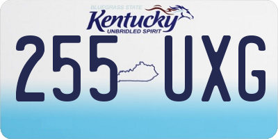 KY license plate 255UXG