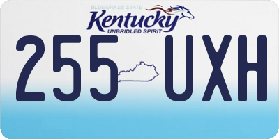 KY license plate 255UXH