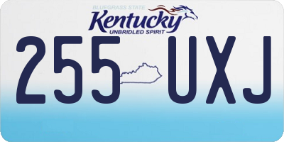 KY license plate 255UXJ