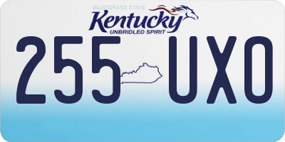 KY license plate 255UXO