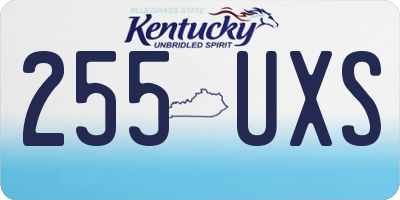 KY license plate 255UXS