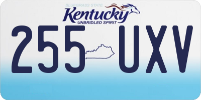 KY license plate 255UXV