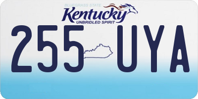 KY license plate 255UYA