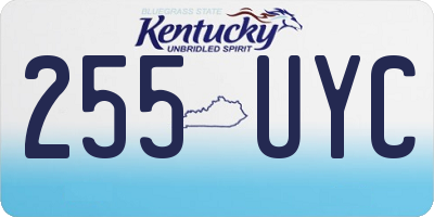 KY license plate 255UYC