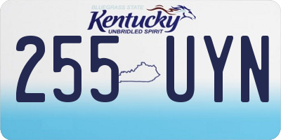 KY license plate 255UYN