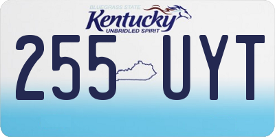 KY license plate 255UYT