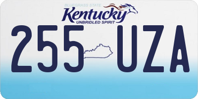 KY license plate 255UZA