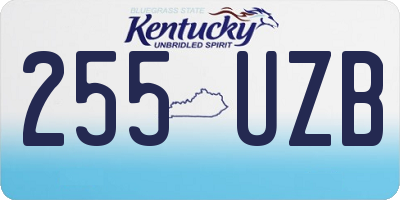 KY license plate 255UZB