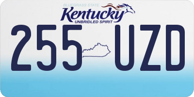KY license plate 255UZD