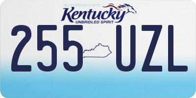 KY license plate 255UZL