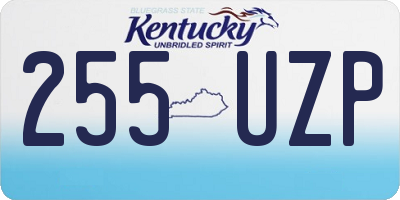 KY license plate 255UZP
