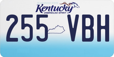KY license plate 255VBH