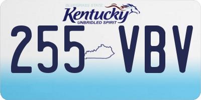 KY license plate 255VBV