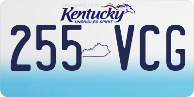 KY license plate 255VCG