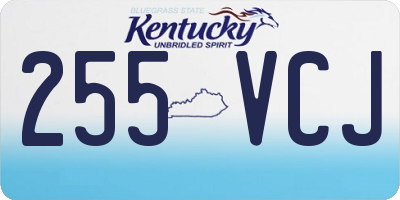 KY license plate 255VCJ