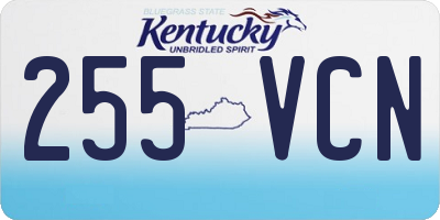 KY license plate 255VCN