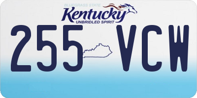 KY license plate 255VCW