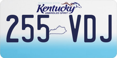 KY license plate 255VDJ